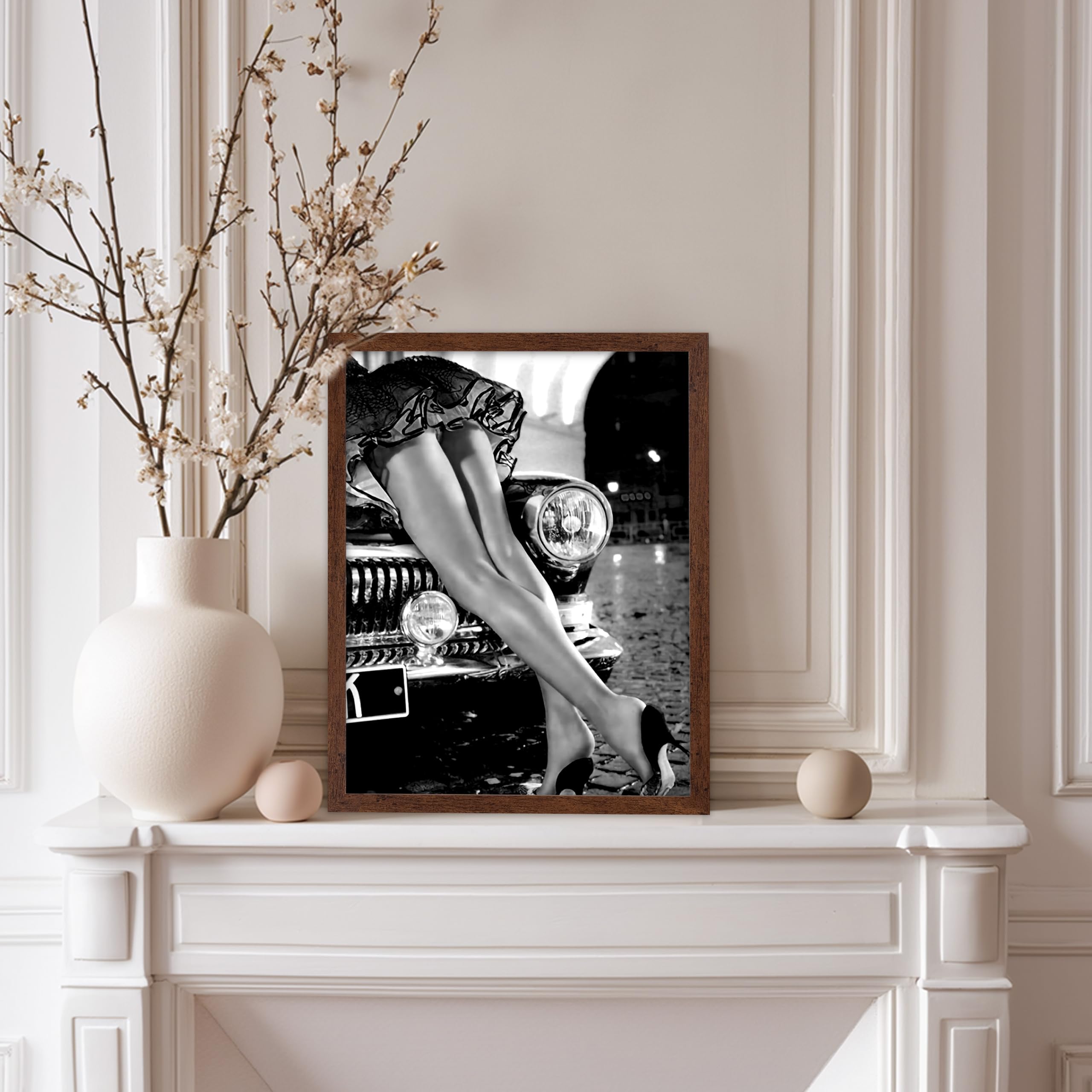 Amazon.com: Monem Art Sexy Legs on Classic Car Poster - Woman in